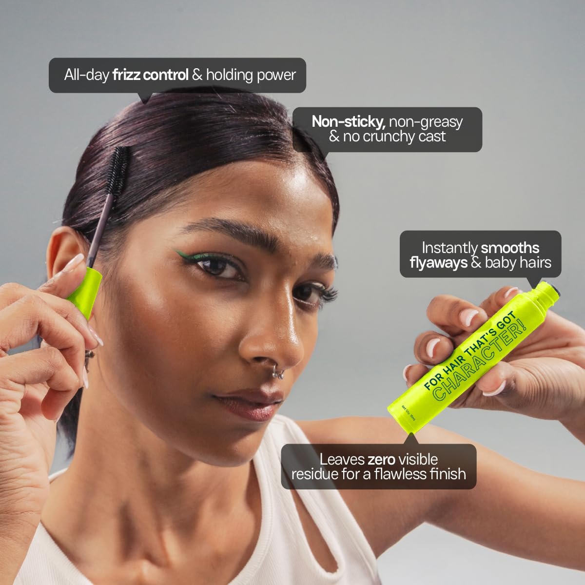Moxie Beauty On The Fly Hair Finishing Stick | Anti-Frizz Wand | 20ml A non-sticky gel wand that tames flyaways and baby hairs for sleek buns and ponytails thumbnail