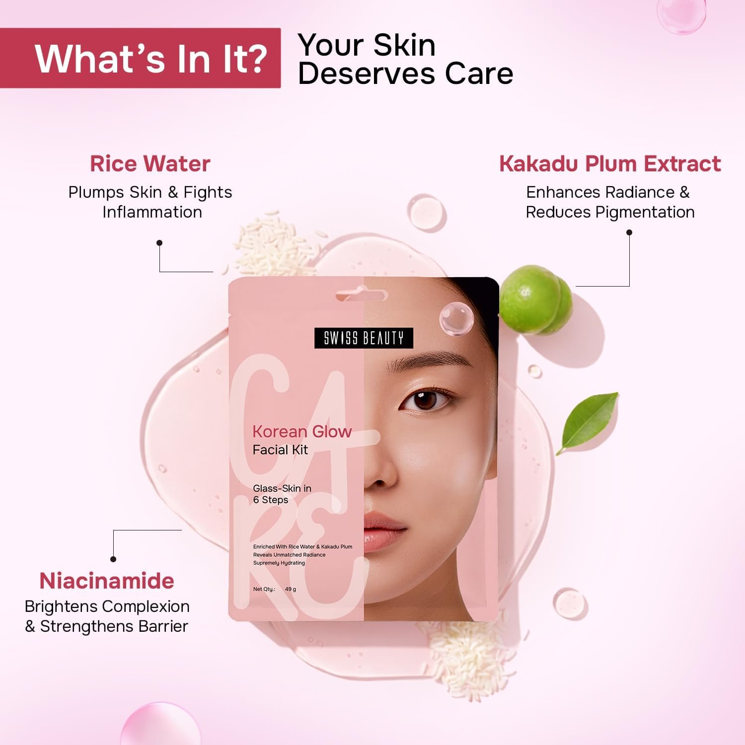 Swiss Beauty Care Korean Glow Facial Kit /  49g thumbnail