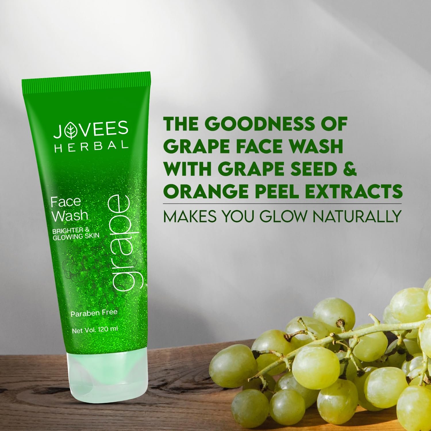 Jovees Herbal Grape Face Wash With Grape Seed & Orange Peel Extracts | For Brighter & Glowing Skin | Reduces Uneven Skin Tone & Fine Lines | For All Skin Types 120ml thumbnail