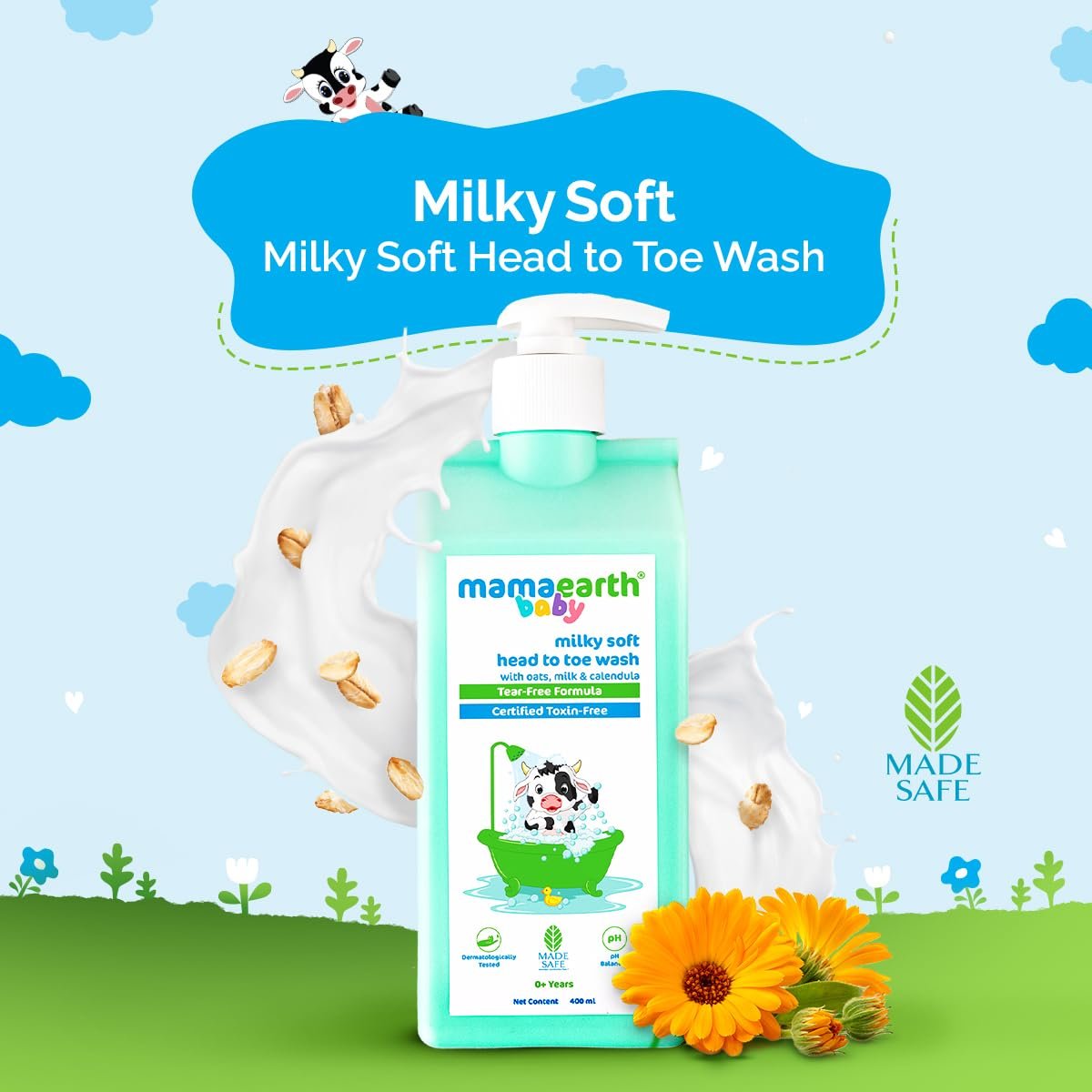 Mamaearth Milky Soft Head to Toe Wash 400ml thumbnail