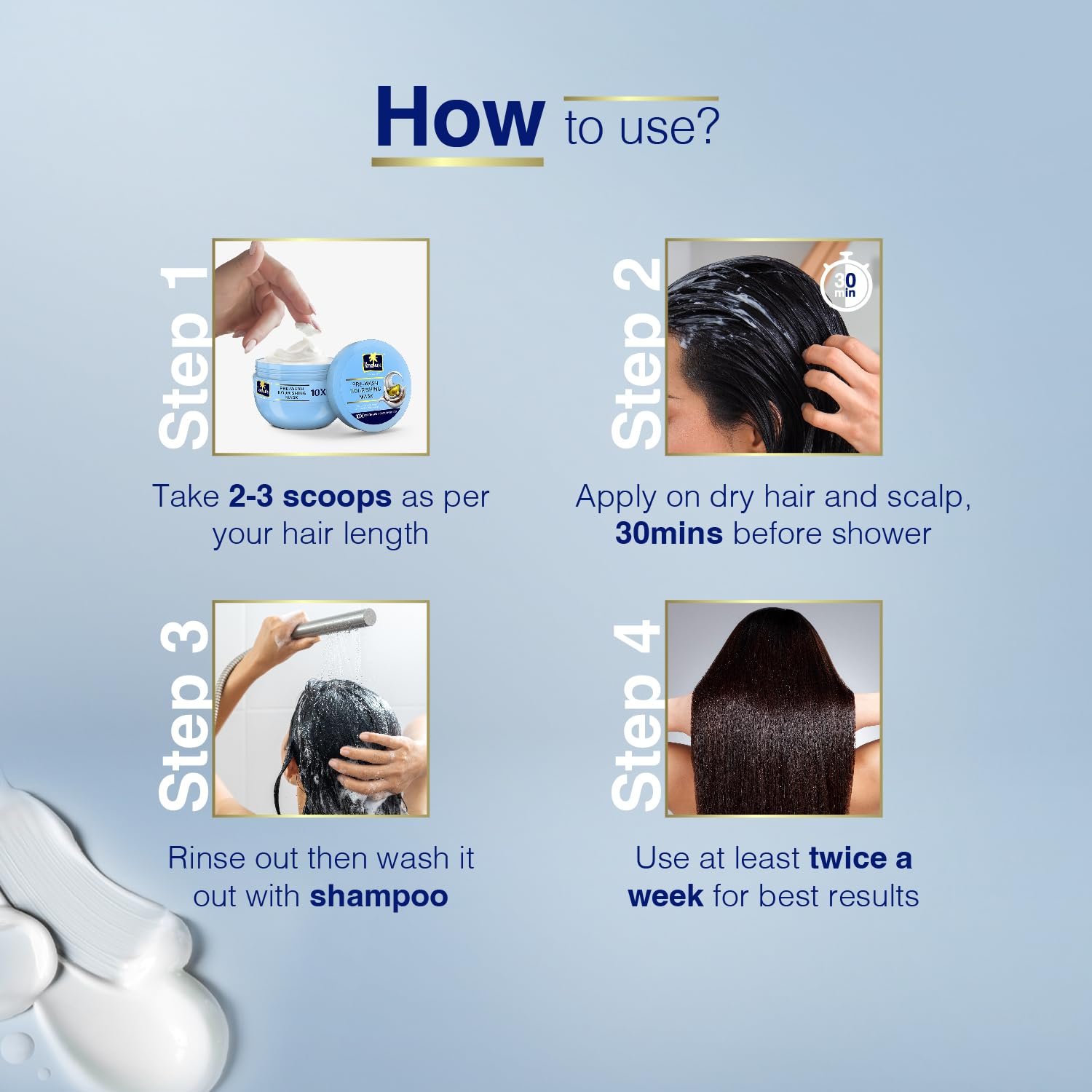 Parachute Advansed Pre-Wash Nourishing Hair Mask For Scalp&Hair | Total Hair Health 10X Stronger Hair&Smoother |All Hair Types,250Ml, thumbnail