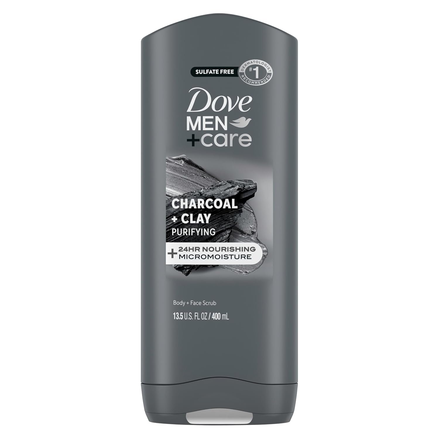 Dove Men+Care Elements Body Wash with Charcoal & Clay – 13.5 oz | Deep Cleansing for Fresh, Clean & Revitalized Skin