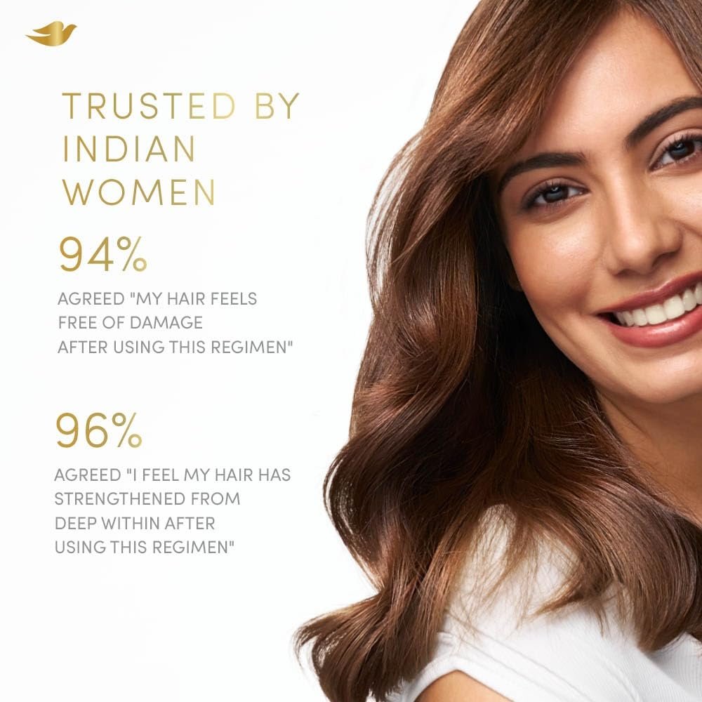 Dove Peptide Bond Strength Shampoo for Dry & Damaged Hair - 340 ml | Enriched with PROTEIN PEPTIDES | Reconstructs broken Bonds for 20X Stronger Hair thumbnail