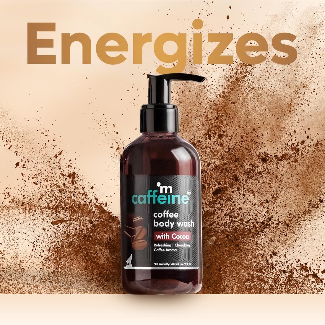 mCaffeine Coffee Body Wash with Cocoa | De-Tan & Deep Cleansing | Enriched with Vitamin E & in Energizing Aroma of Chocolate | Shower Gel | 200ml thumbnail