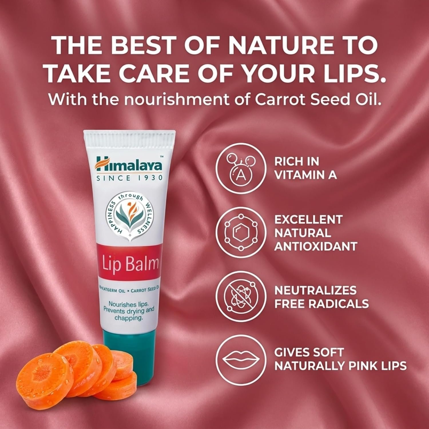 Himalaya Lip Balm 10gm| Soft| Naturally Pink Lips| Made with 100% Herbal Actives thumbnail