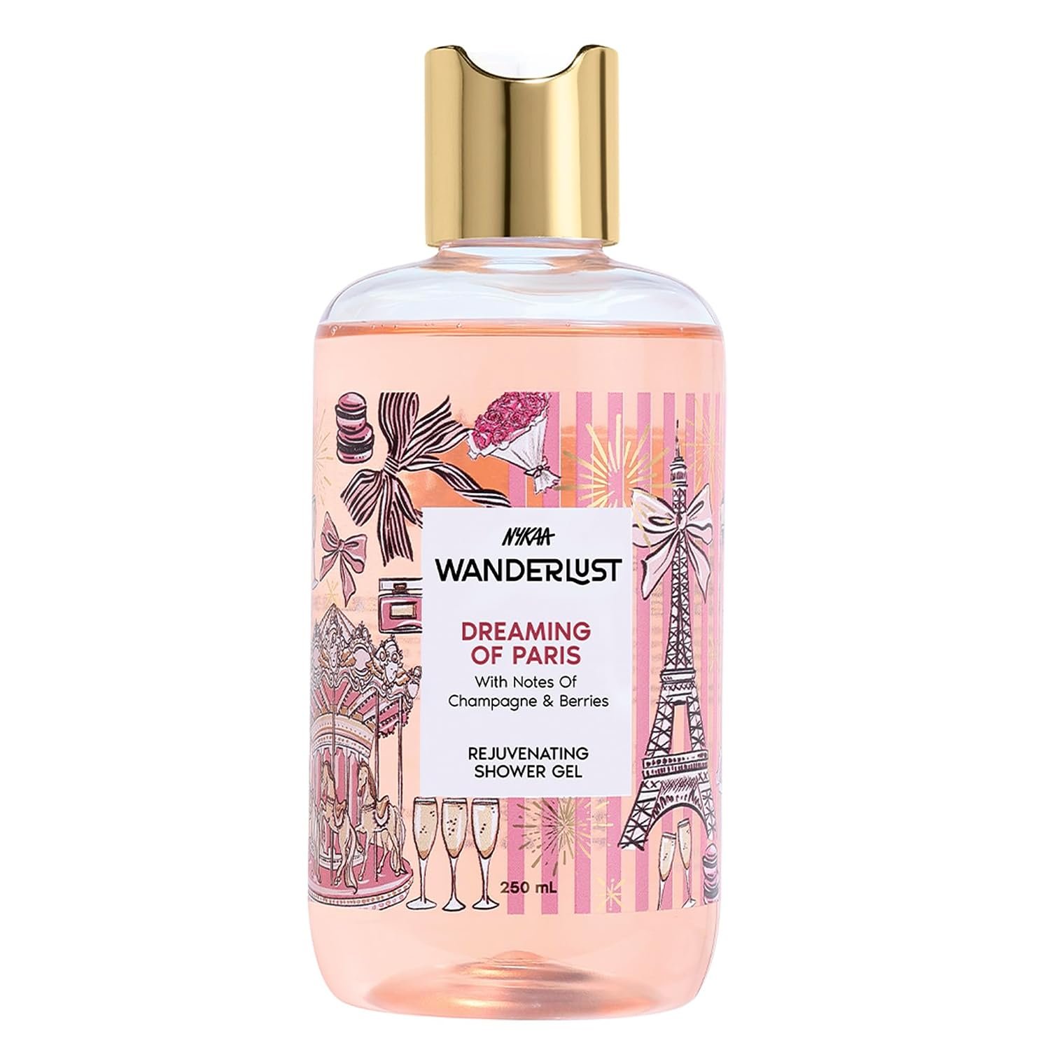 Nykaa Wanderlust Dreaming of Paris Fruity Perfume Body Wash, Champagne & Berries, Barrier Repair & Hydrating Shower Gel for Smooth & Soft Skin, Long-lasting Fragrance, No Paraben thumbnail