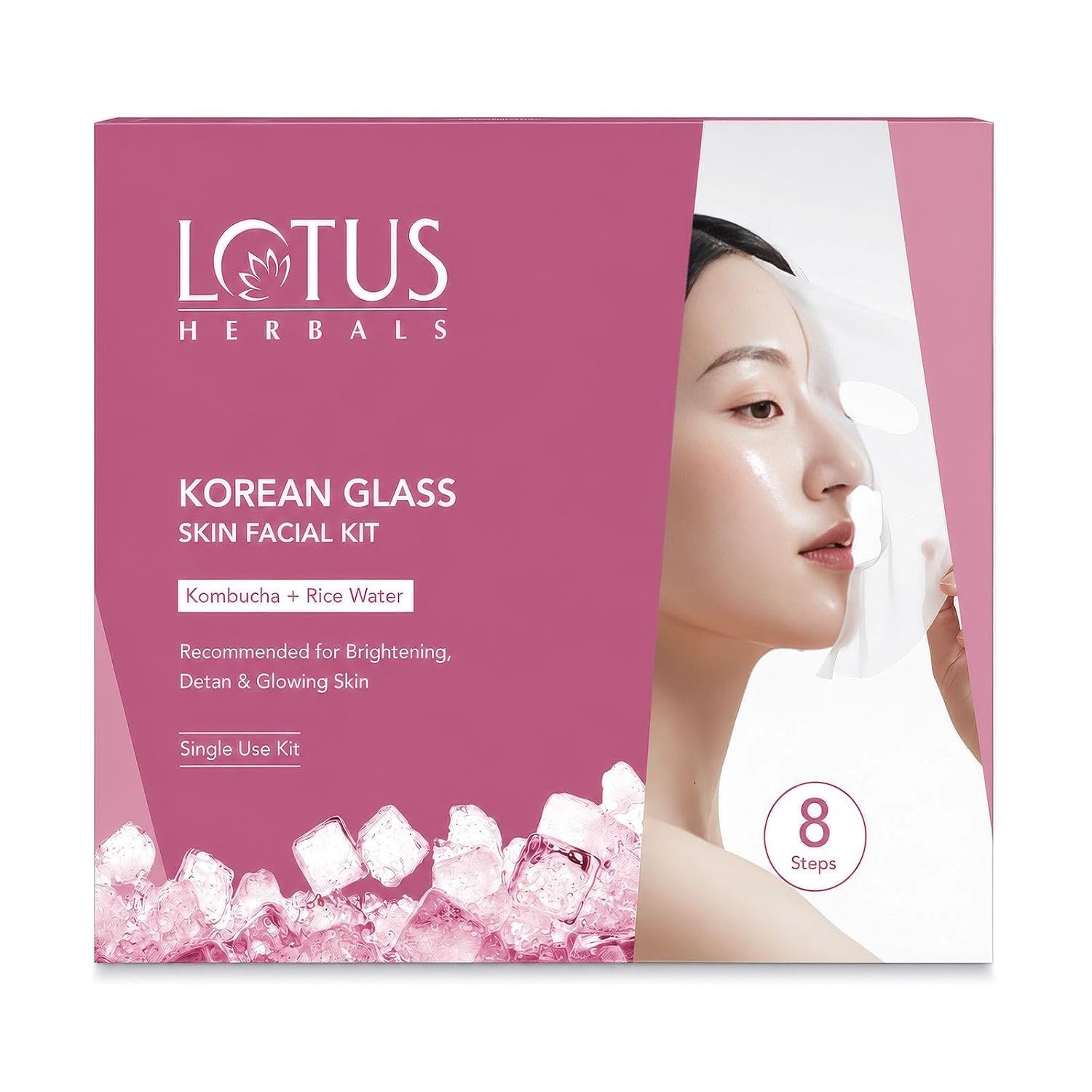 Lotus Herbals Korean Glass Skin Facial Kit 101g