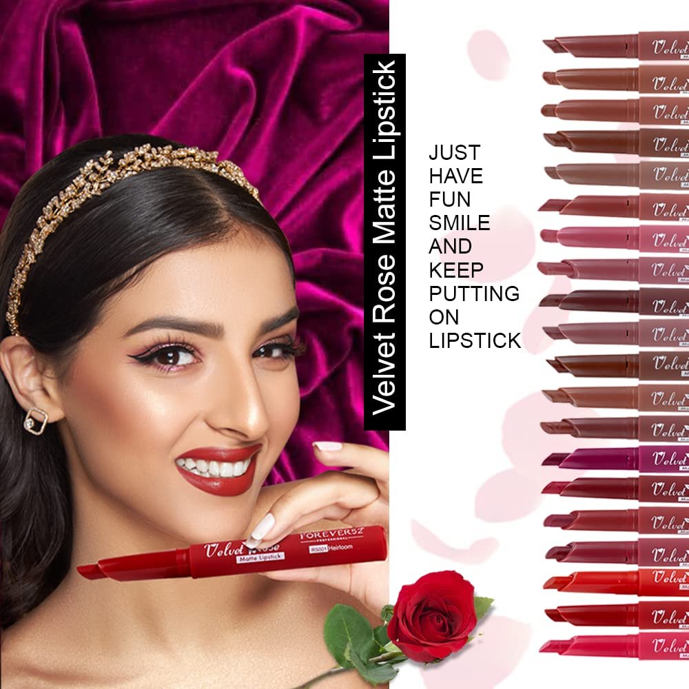 Daily Life Forever52 Velvet Rose Matte Long-Lasting Crayon Lipstick (Enriched With Rose Oil) - Hydrating Bold Lip Color With Silky Finish Look -Moschata | Pinks thumbnail