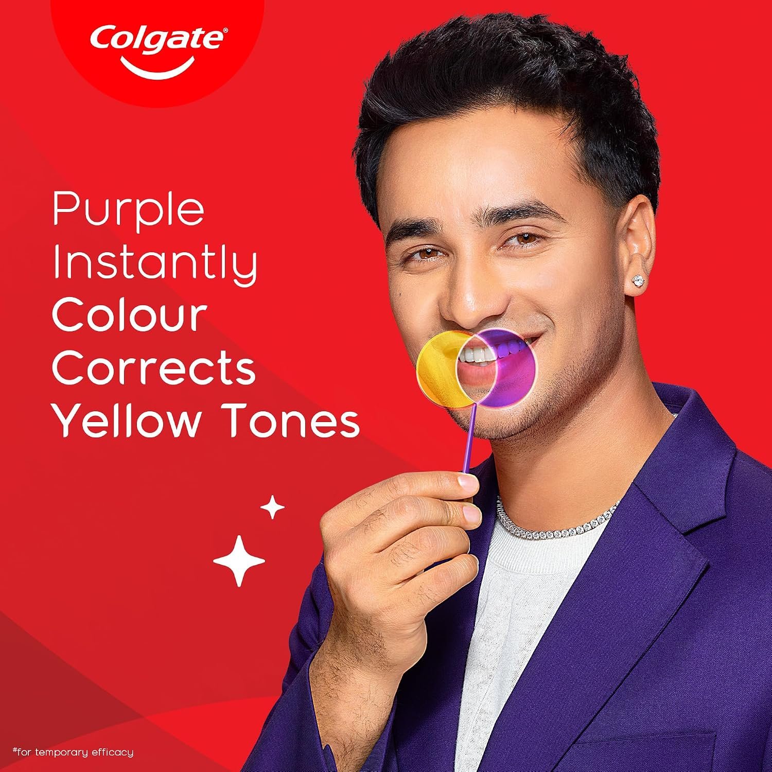 Colgate Visible White Purple Toothpaste for Teeth Whitening, Helps Remove Surface Stains, Whitens Yellow Teeth, Enamel-Safe for Daily Use (Combo Pack, 200g + 40g) thumbnail