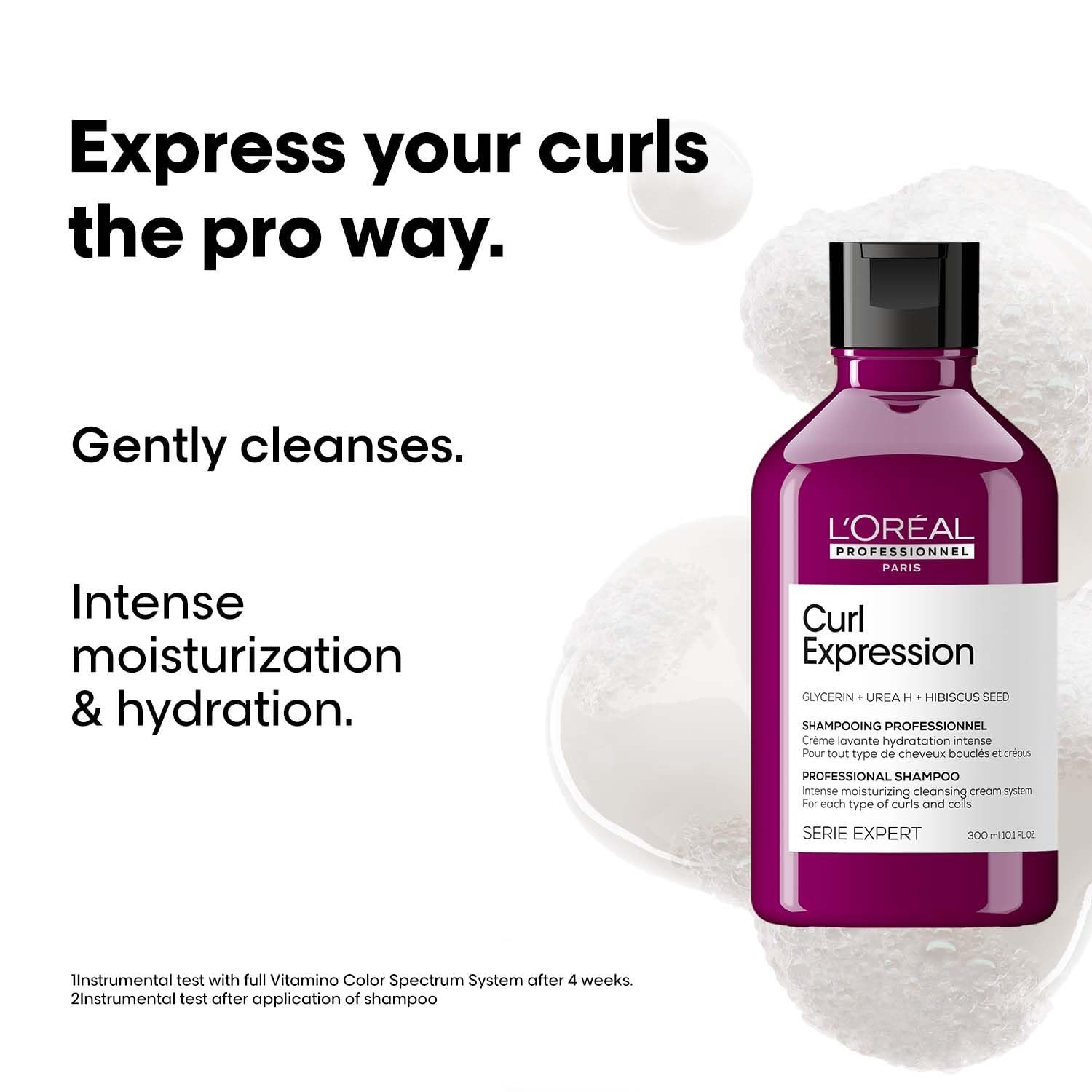 L'Oréal Professionnel Curl Expression Intense moisturizing cleansing Shampoo 300 ml | Provides intense and long lasting hydration | With Glycerin, Urea H & Hibiscus seed. thumbnail