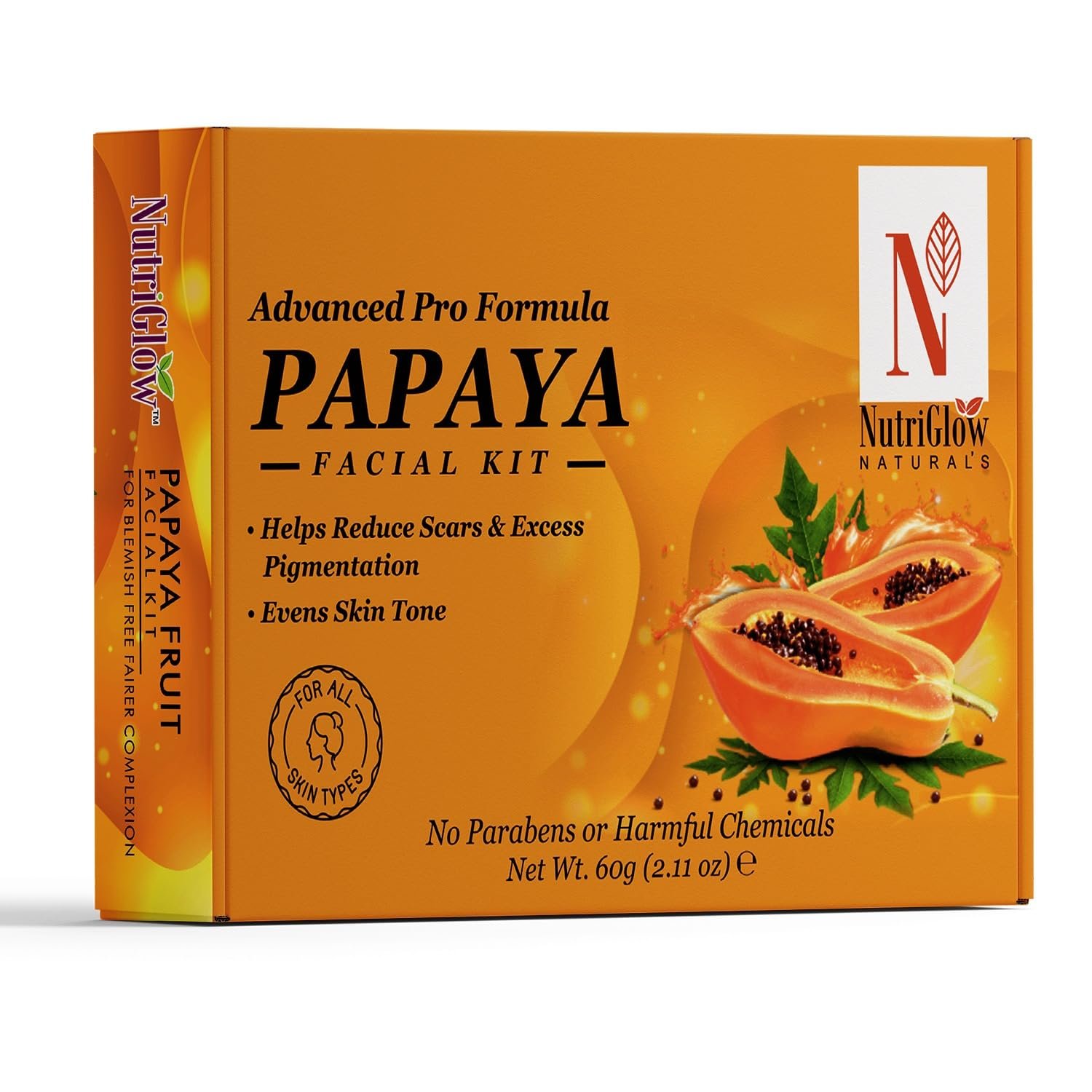 NutriGlow NATURAL'S Advanced Pro Formula Papaya Facial Kit 60g