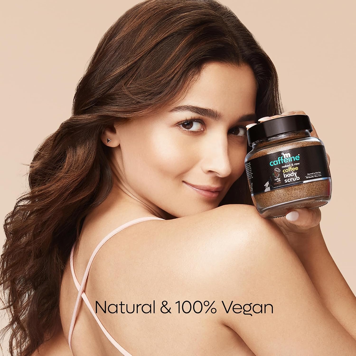 mCaffeine Exfoliating Coffee Body Scrub Powder Jar for Tan Removal&Soft-Smooth Skin|De-Tan Bathing Scrub With Coconut Oil,Removes Dirt&Dead Skin From Neck,Knees,Elbows&Arms| 100Gm thumbnail