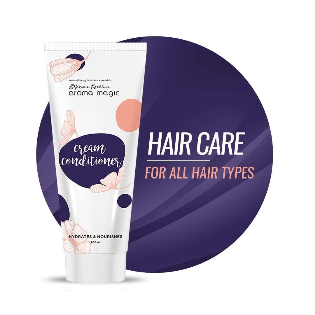 Aroma Magic Cream Conditioner | for Split Ends, Dry Scalp & Dull Hair| Boost Hair Growth & Add Shine| Rosemary & Argan oils, Green tea, Carrot seed & Aloe Vera 200ml thumbnail