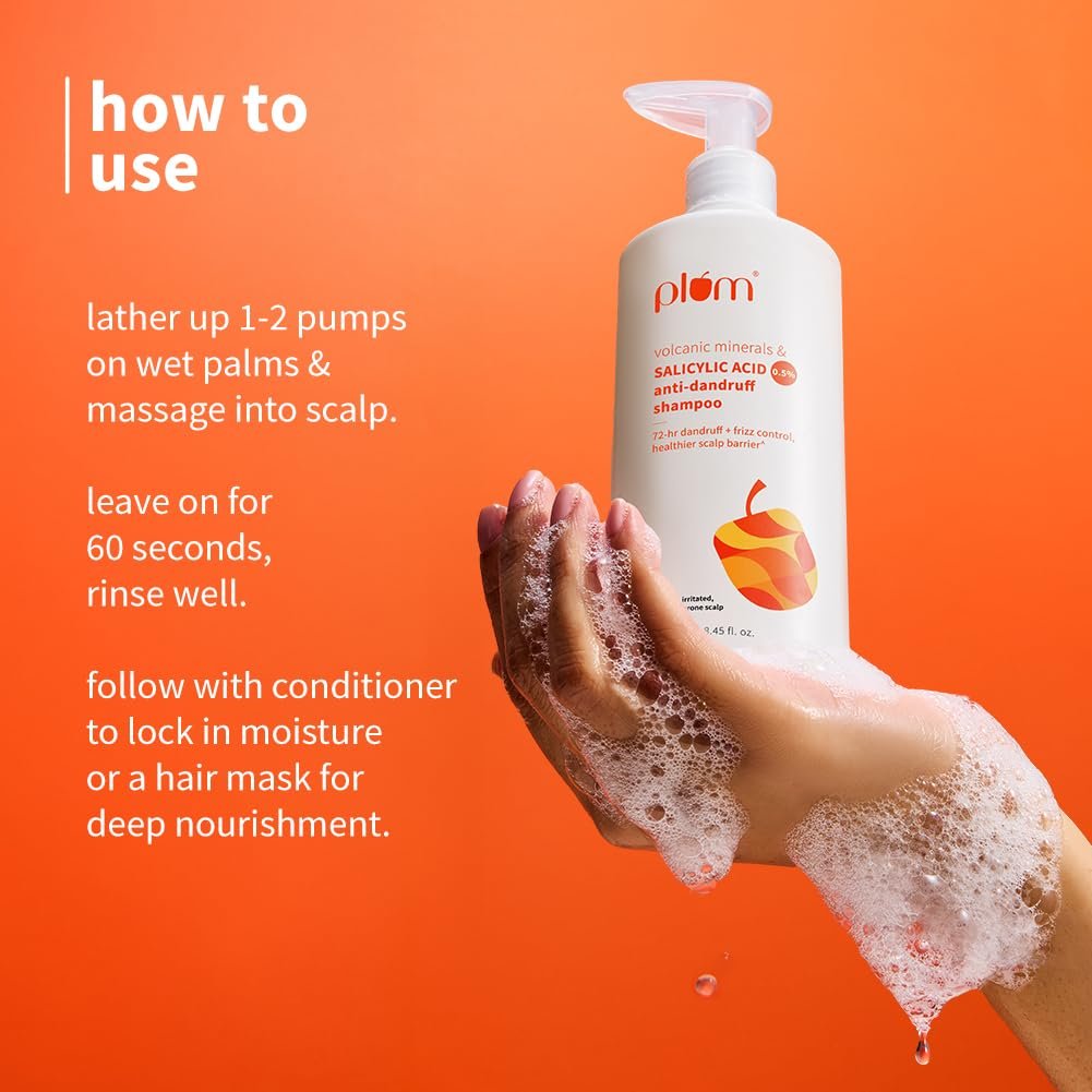 Plum Anti-Dandruff Shampoo With Volcanic Minerals & 0.5% Salicylic Acid|72-Hr Dandruff & Frizz Control|Prevents Rough,Dry Hair|250Ml Visit the Plum Store thumbnail