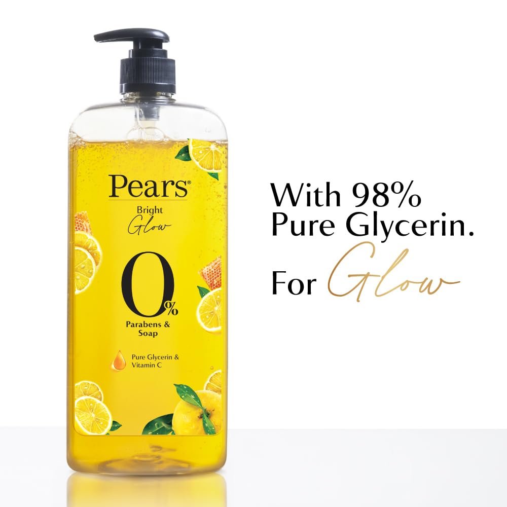 Pears 98% Pure Glycerin Bright Glow Body Wash with Vitamin C and 0% Parabens & Soap for a Bright Glow, 750ml thumbnail