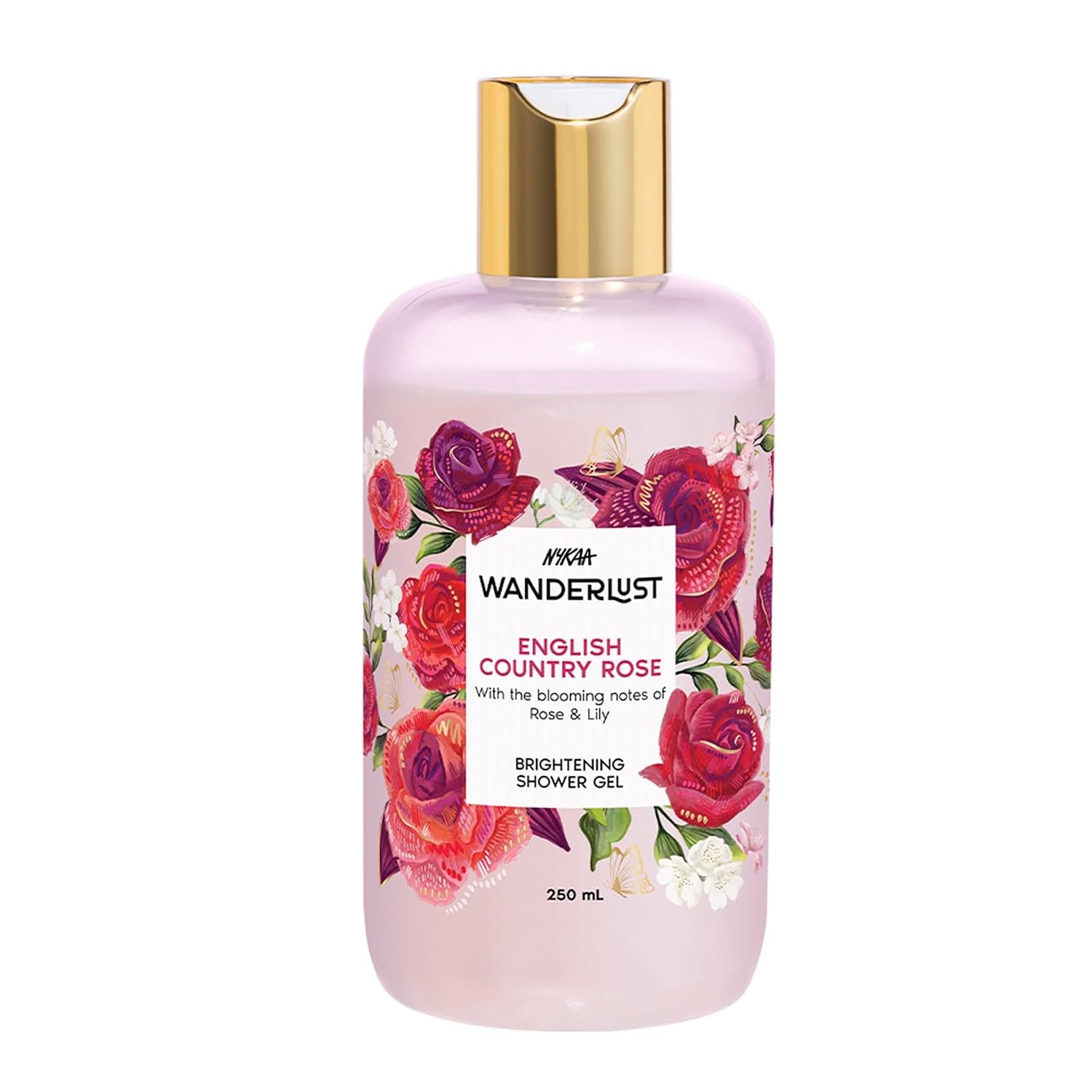 Nykaa Wanderlust English Country Rose Floral Perfume Body Wash, Rose & Lily, Vitamin E & Glycerine, Hydrating Shower Gel for Smooth & Soft Skin, Long-lasting Fragrance, No Paraben thumbnail
