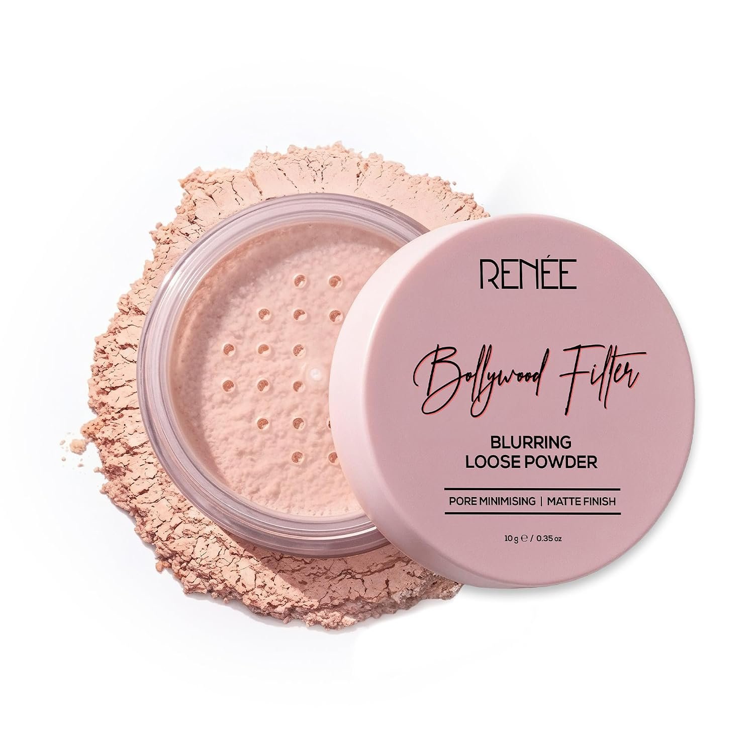 RENEE Bollywood Filter Pore Blurring Loose Powder For Face - Natural Beige|Matte Finish, Sets Makeup, Blurs Pores, Controls Shine | For All Skin Types | 10g