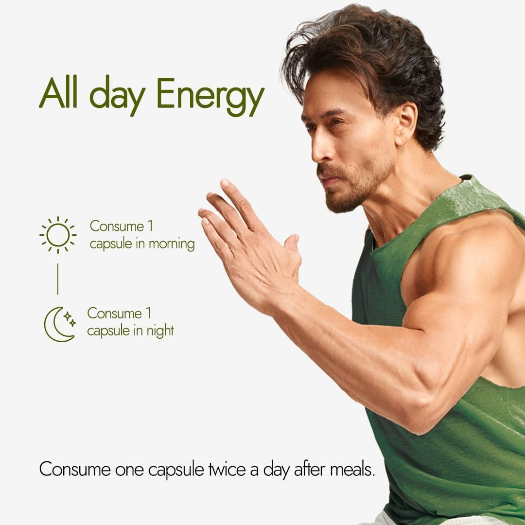 Kapiva Shilajit/Shilajeet Energy 60 Capsules | Made with 100% Pure Shilajit | For All Day Energy & Stamina | With Ashwagandha,Gokshura | Contains 12 Vitamins & 13 Minerals thumbnail