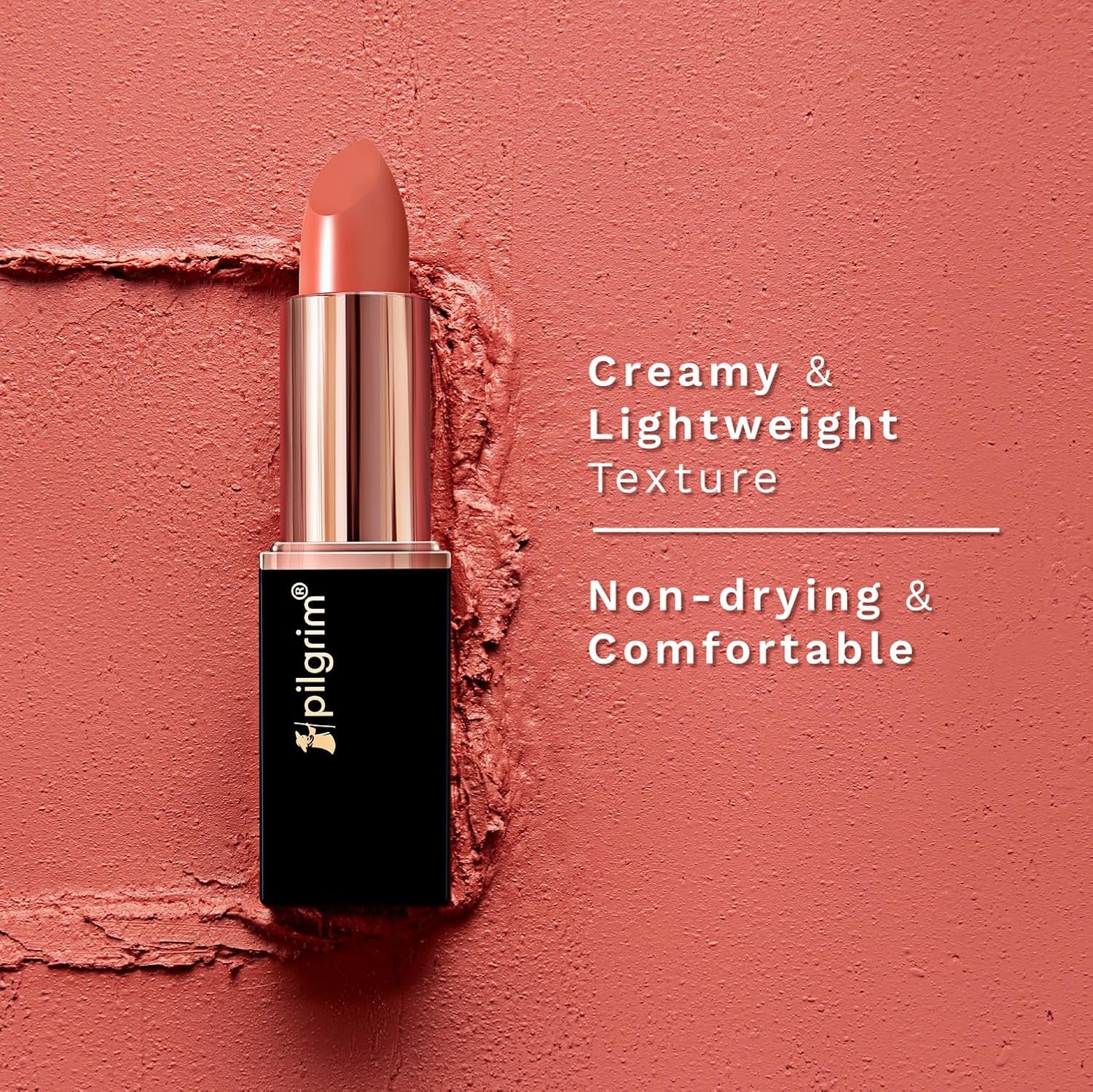 Pilgrim Matte Me Up Bullet Lipstick 4.2g | Creamy, Lightweight, Bold, Non Drying | SPF 30 | Enriched With Hyaluronic Acid & Spanish Squalane | Lipstick for dusky skin tone | Cupid's Pink-03 thumbnail