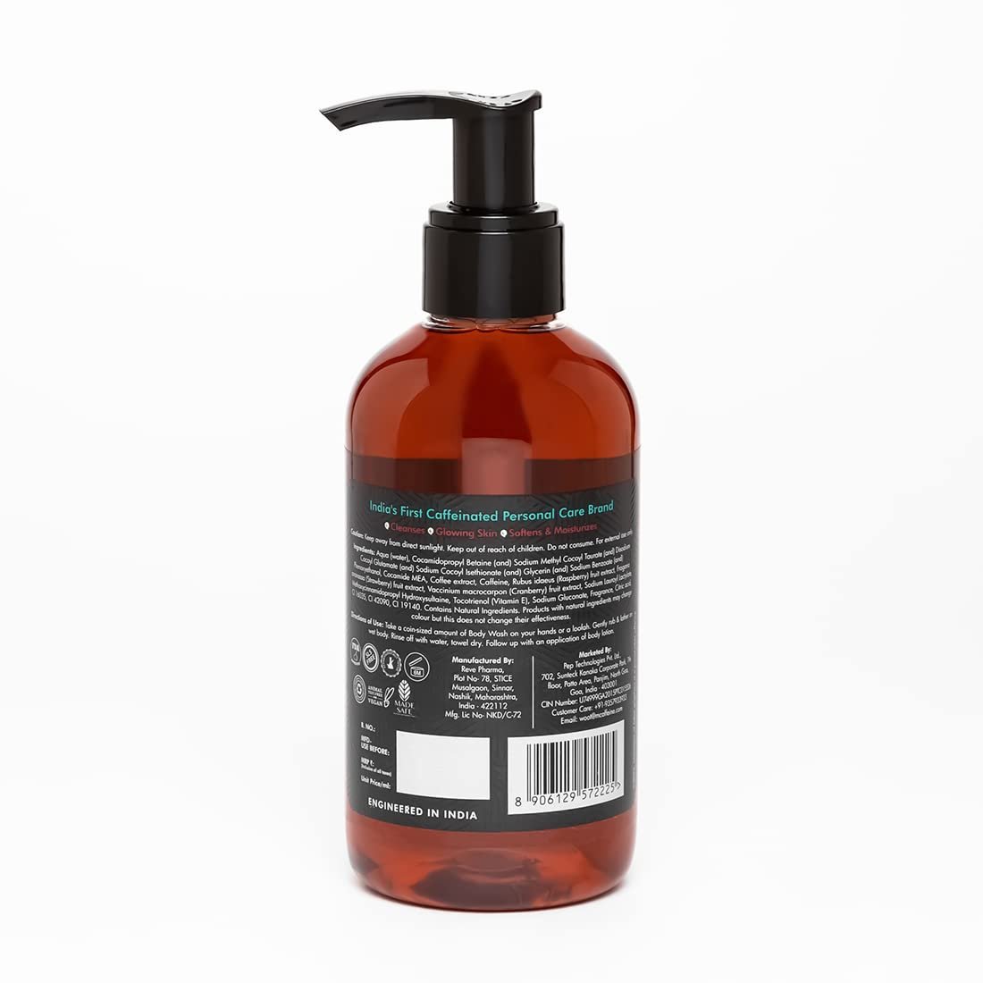 mcaffeine Coffee Body Wash With Berries | De-Tan & Deep Cleansing Shower Gel | Enriched With Vitamin C |For All Skin Types | For Both Men & Women - 200Ml thumbnail
