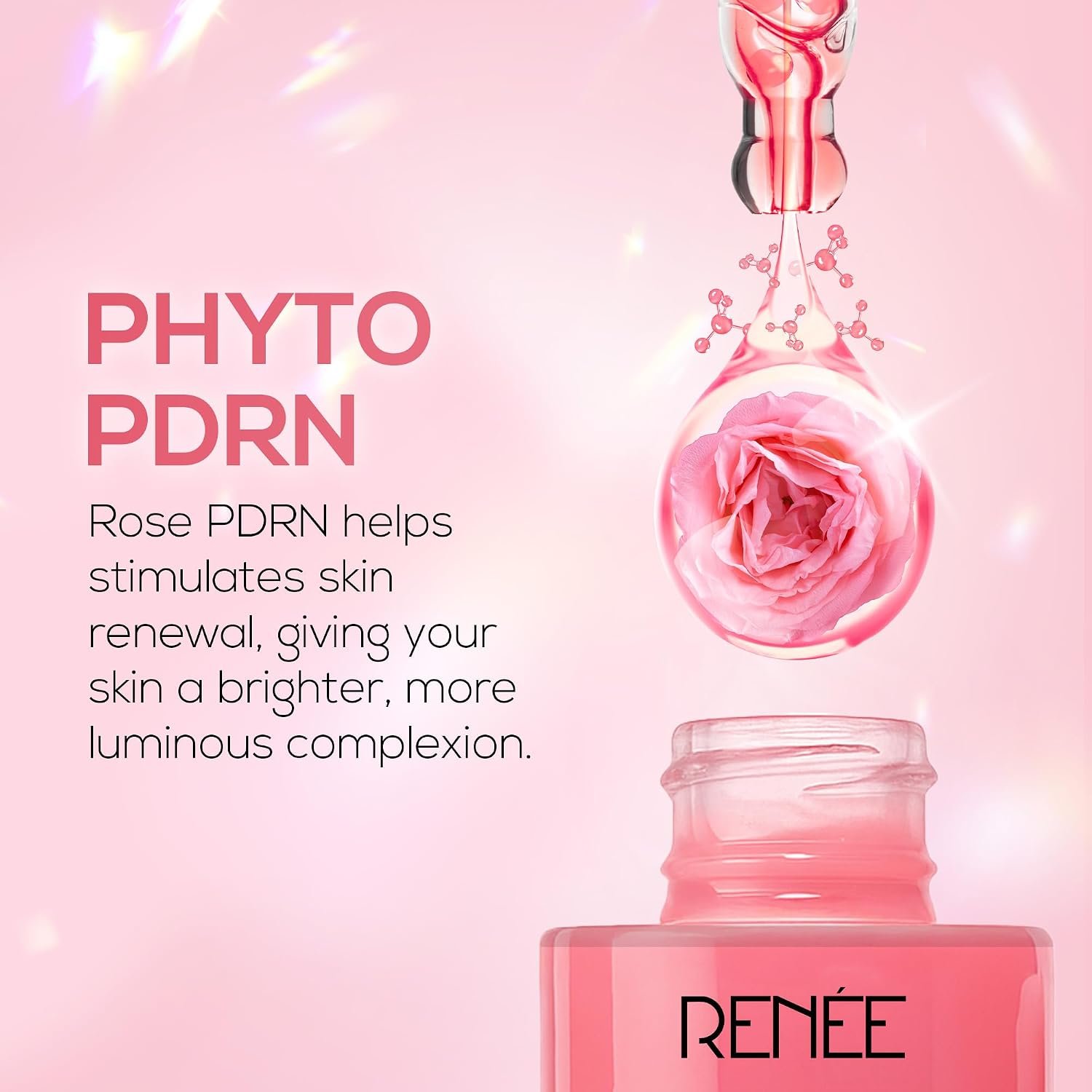RENEE Pink Therapy PDRN Pink Peptide Face Serum For Glowing, Radiant Skin | Hydrates, Boosts Collagen, Evens Skin Tone | Lightweight, Quick Absorbing | 30ml thumbnail