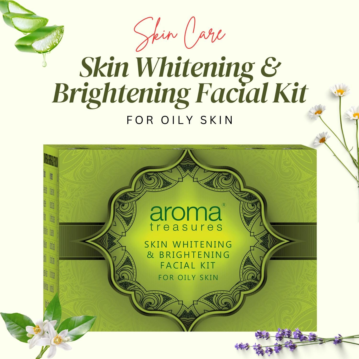 Aroma Treasures Skin Whitening And Brightening Facial Kit For Oily Skin thumbnail