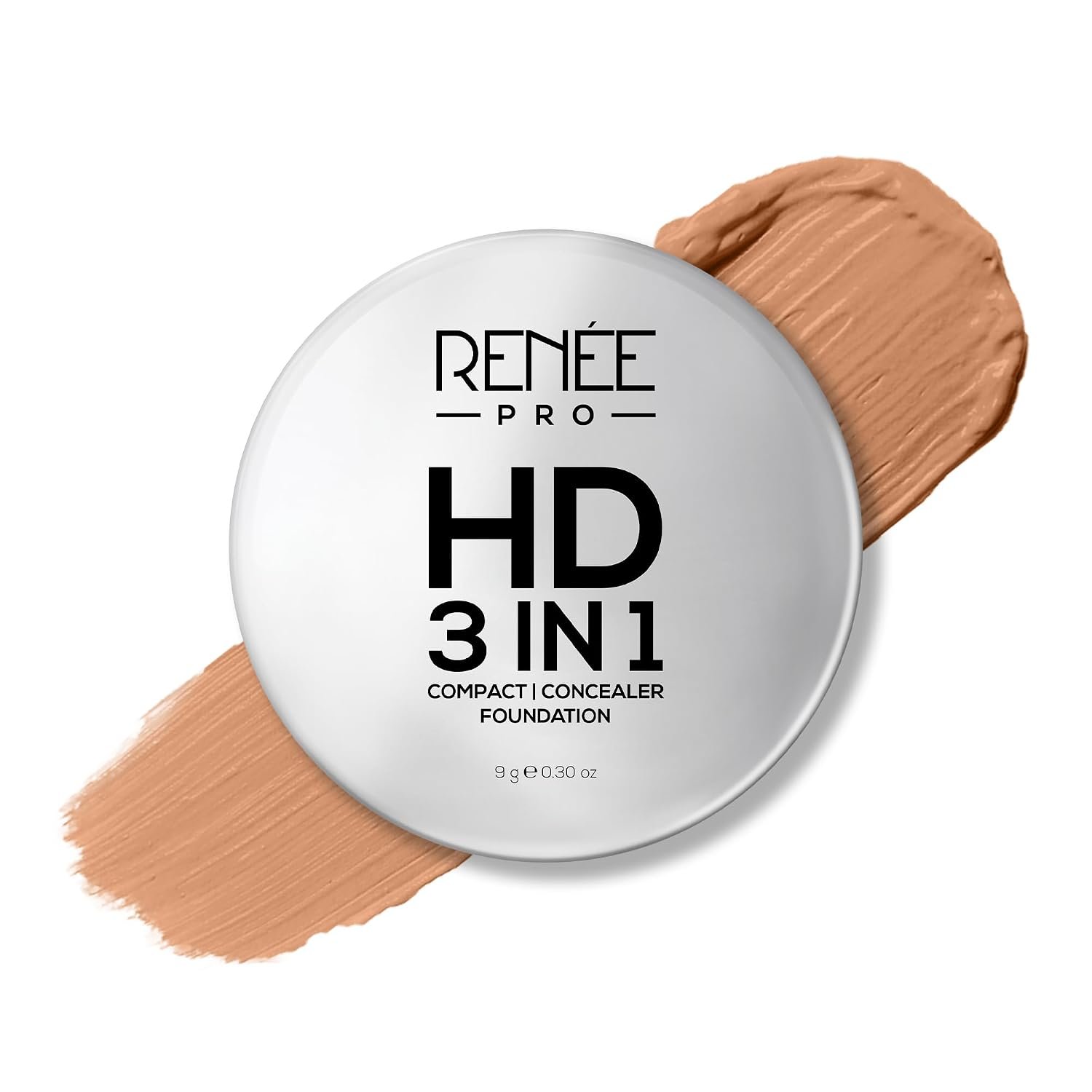 RENEE PRO HD 3 in 1 Compact, Concealer, Foundation - Miel, SPF 20, Matte Finish, High Coverage, Ultralight & Silky Smooth Finish, Enriched with Vitamin E, C & Aloe Vera - 9 Gm thumbnail
