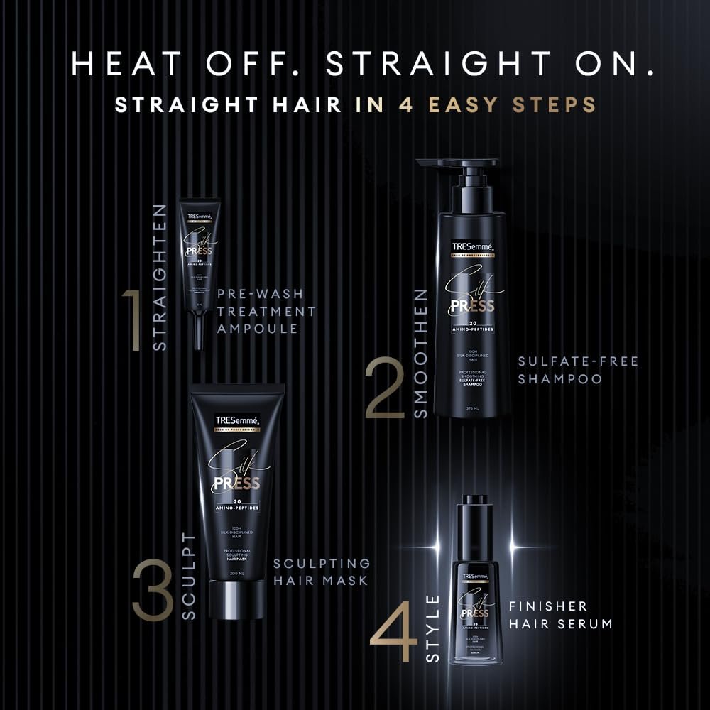 TRESemme Silk Press Finisher Serum 38ml | Hair Serum | Sleeker Shinier Hair Serum| Frizz control hair serum thumbnail