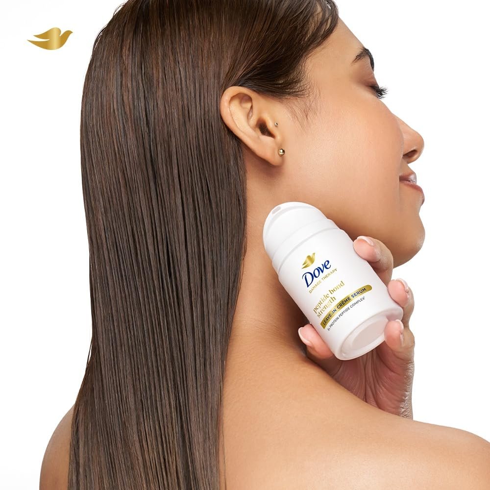 Dove Peptide Bond Strength Leave-in Crème Serum 52 ml |Enriched with 5% PROTEIN PEPTIDE Complex| Lightweight Texutre | Continuous Damage repair thumbnail