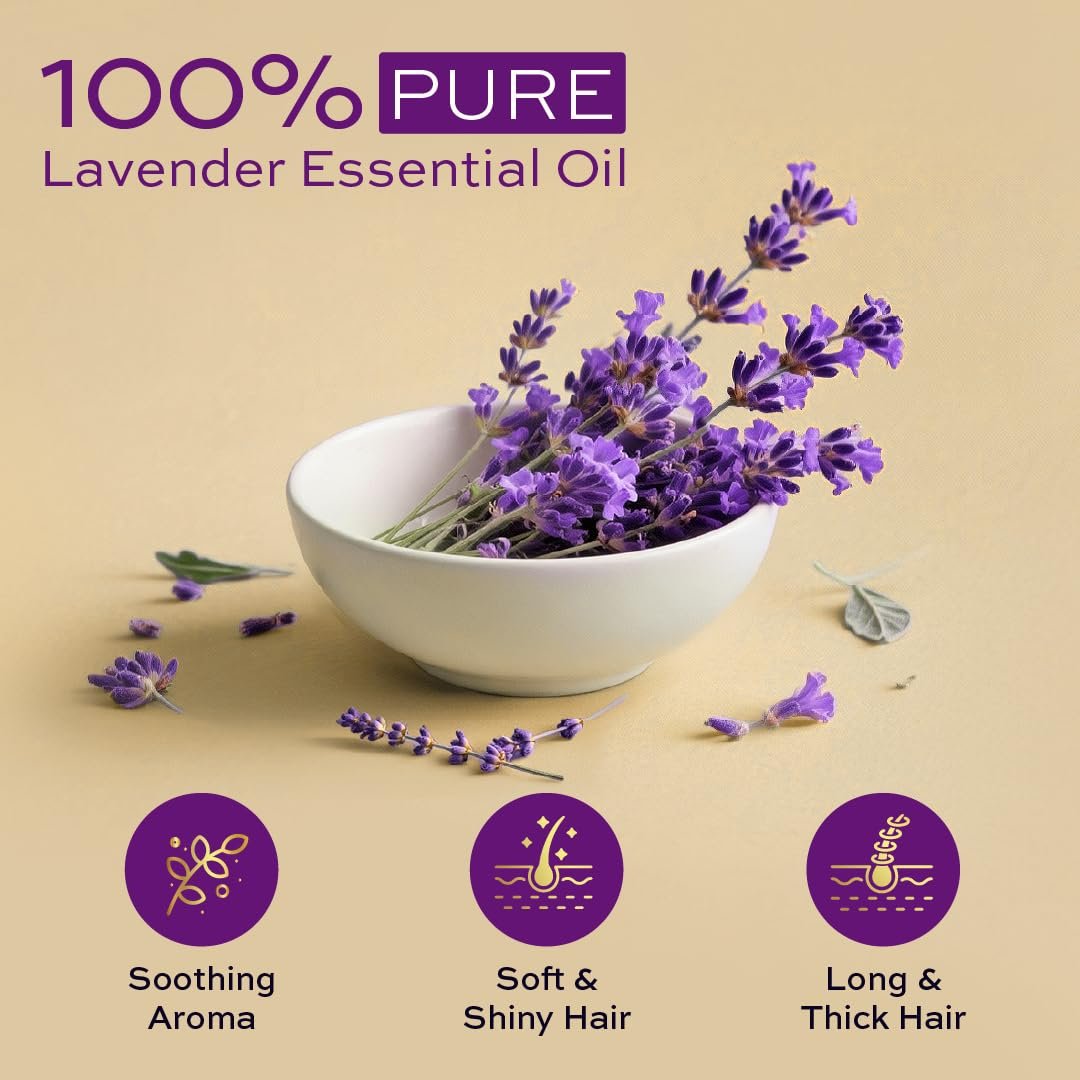 Parachute Advansed Lavender Essential Oil 14ml | 100% Pure | For long & thick hair | Soothing Aroma | Soft & Shiny Hair | Promotes Healthy-Looking Hair thumbnail