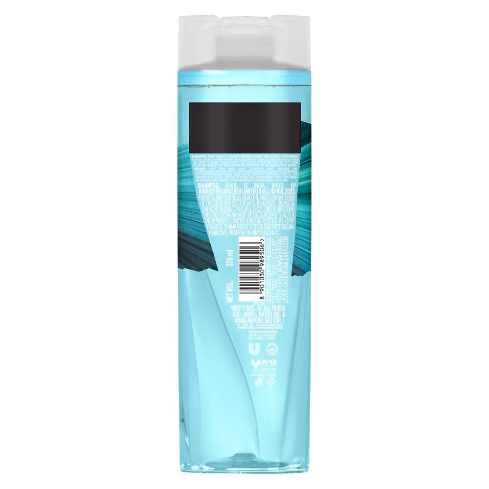 Sunsilk Coconut Oil & Aloe Vera Bouncy Volume Oil Blends Shampoo | Volume Shampoo | With No Added Parabens | 370 ML thumbnail