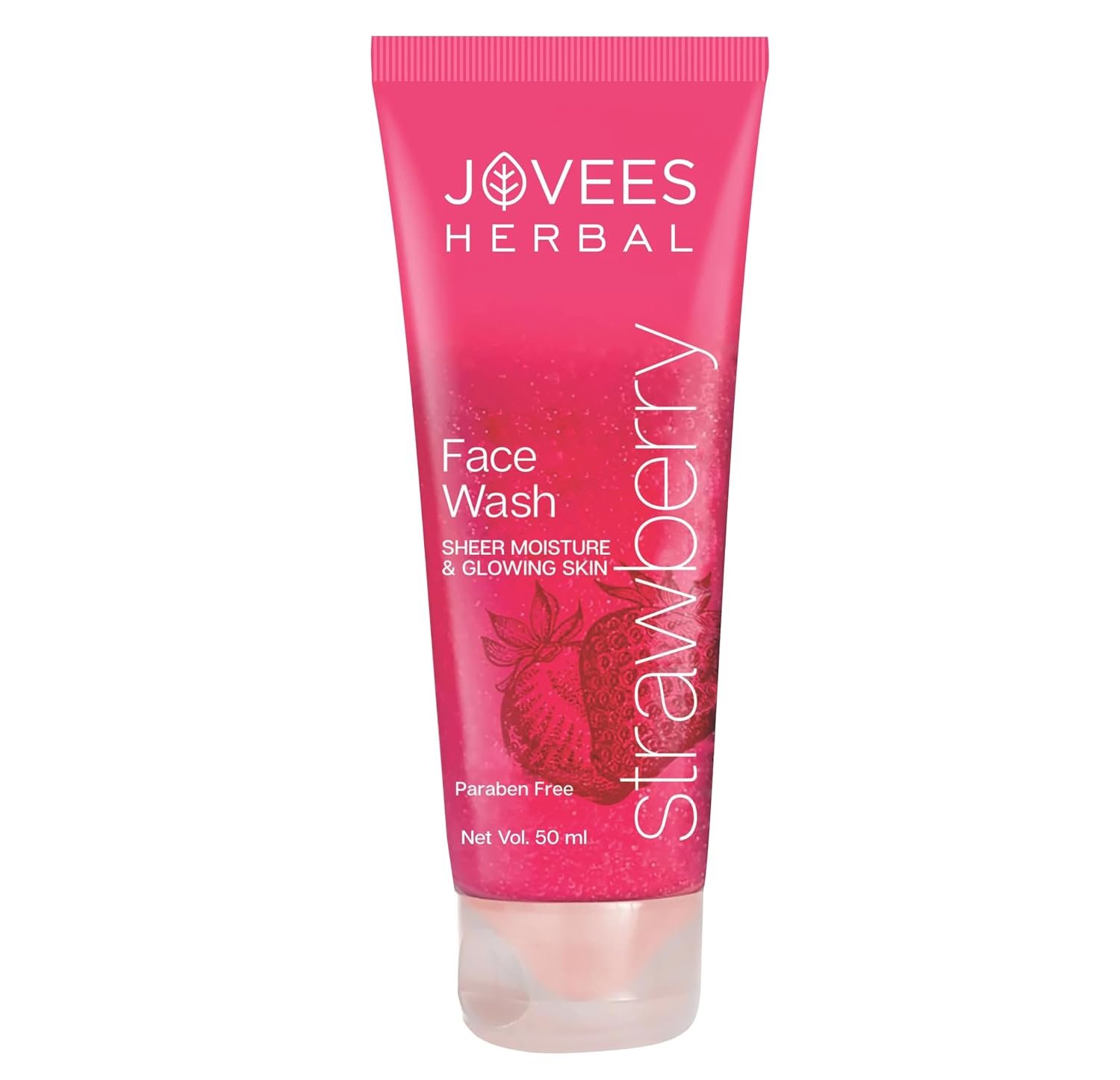 Jovees Herbal Strawberry Face Wash For Hydrating & Glowing Skin with Strawberry Ext. | Gentle Cleanser For Brightens, Removes Pigmentation | For Normal to Dry Skin Type - 50ml thumbnail