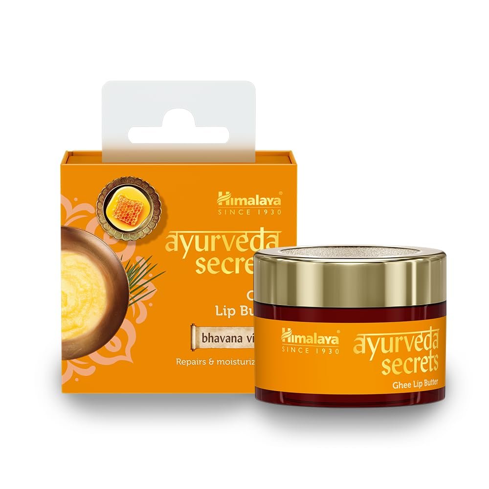 Himalaya Ayurveda Secrets Ghee Lip Butter 10gm | Paraben & Sulphate Free Lip butter, Ayurvedic | With pure cow ghee, Madhu (honey)