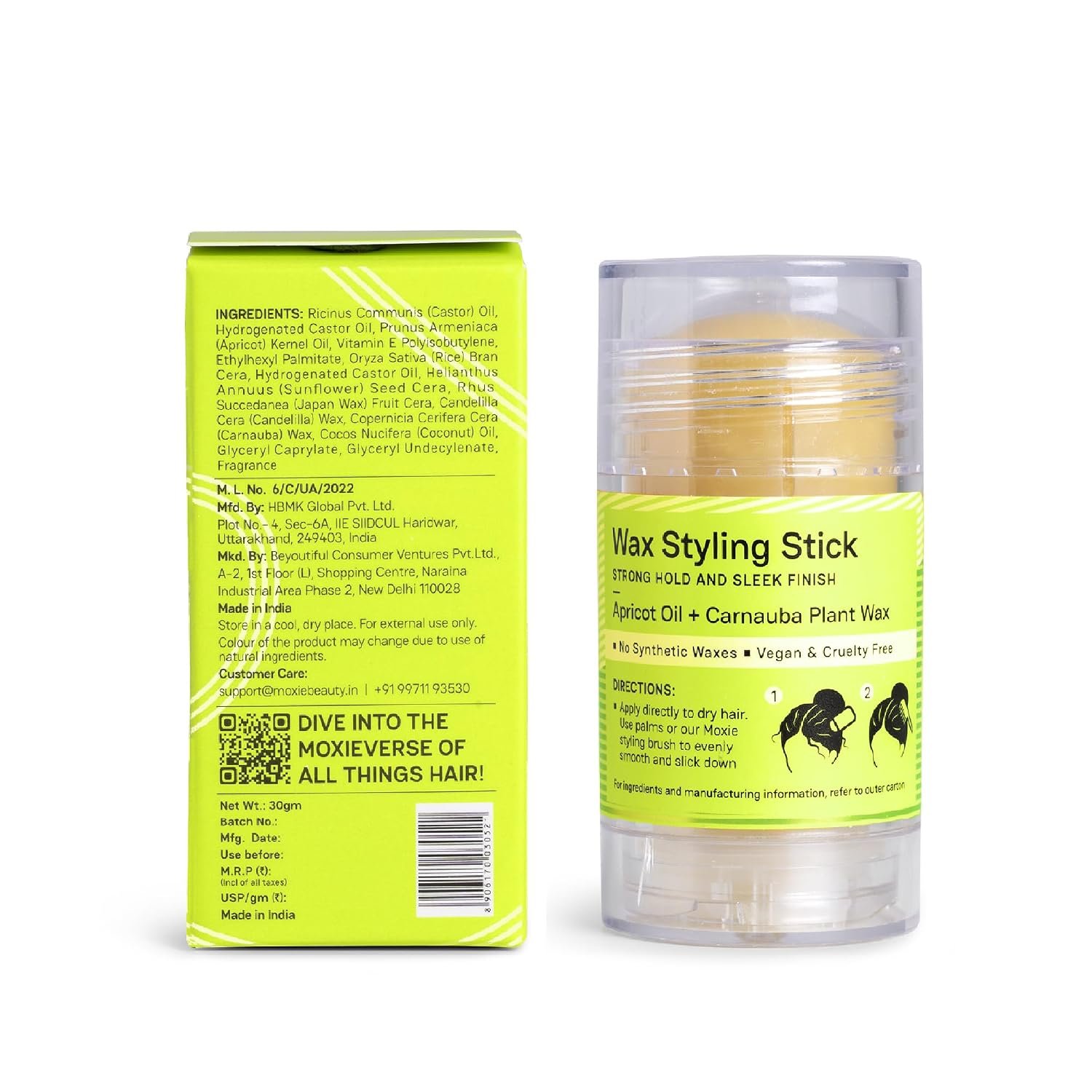 Moxie Beauty The Headliner | Wax Styling Stick | Flyaway Fixer | 30g A non-sticky gel wand that tames flyaways and baby hairs for sleek buns and ponytails thumbnail