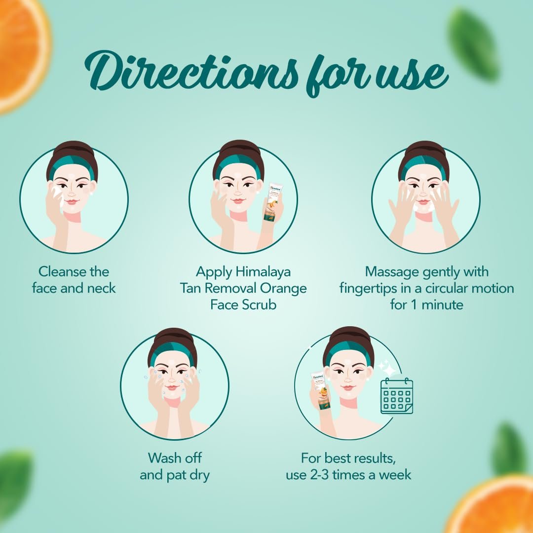 Himalaya Tan Removal Orange Face Scrub – Exfoliating Facial Scrub for Tan & Dullness Care, 100g thumbnail
