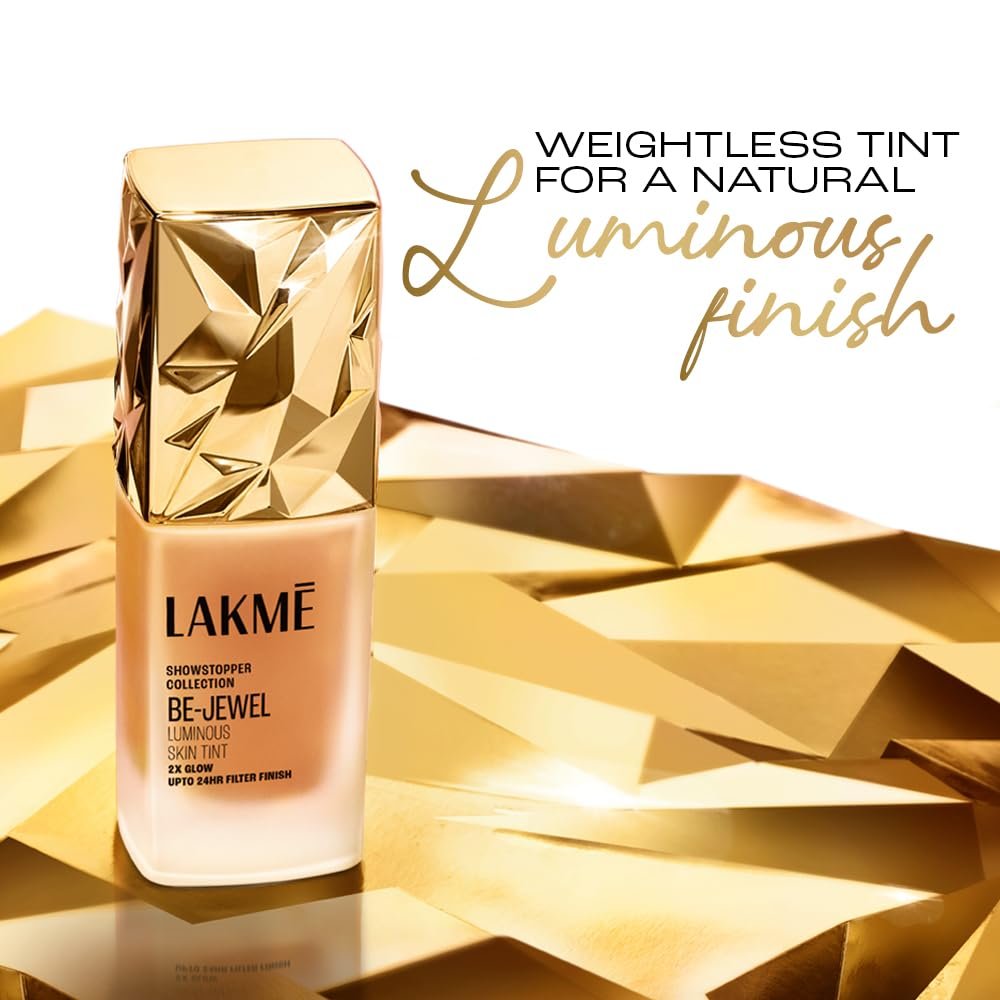 LAKME Be-Jewel Luminous Skin Tint, 25ml, for Radiant, Smooth and Luminous Finish, with Light-Reflecting Polymers, 24HR Filter-Like Wear, Foundation for Women Dry Skin, for Women- Cool Walnut thumbnail