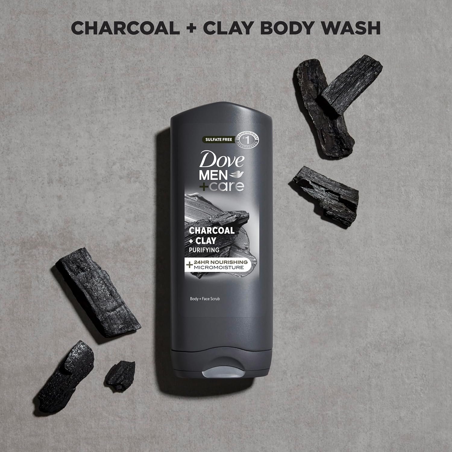 Dove Men+Care Elements Body Wash with Charcoal & Clay – 13.5 oz | Deep Cleansing for Fresh, Clean & Revitalized Skin thumbnail