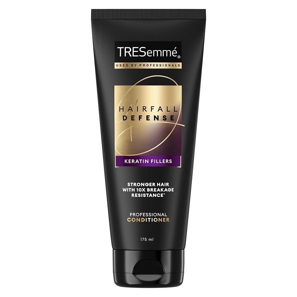 TRESemmé Hair Fall Defense Conditioner 175ml | With Keratin Fillers for 98% Less Breakage on Damaged Hair | Paraben Free Conditioner for Hair Fall Control