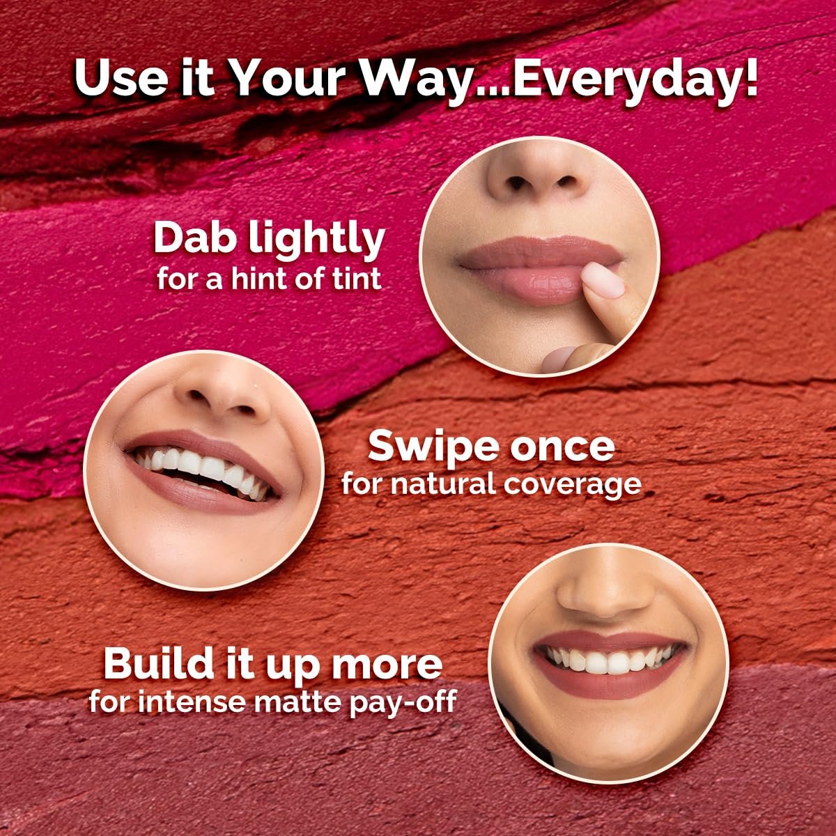Mamaearth Moisture Matte Longstay Lipstick with Avocado Oil & Vitamin E for 12 Hour Long Stay-20 Red Caramel - 2 g thumbnail