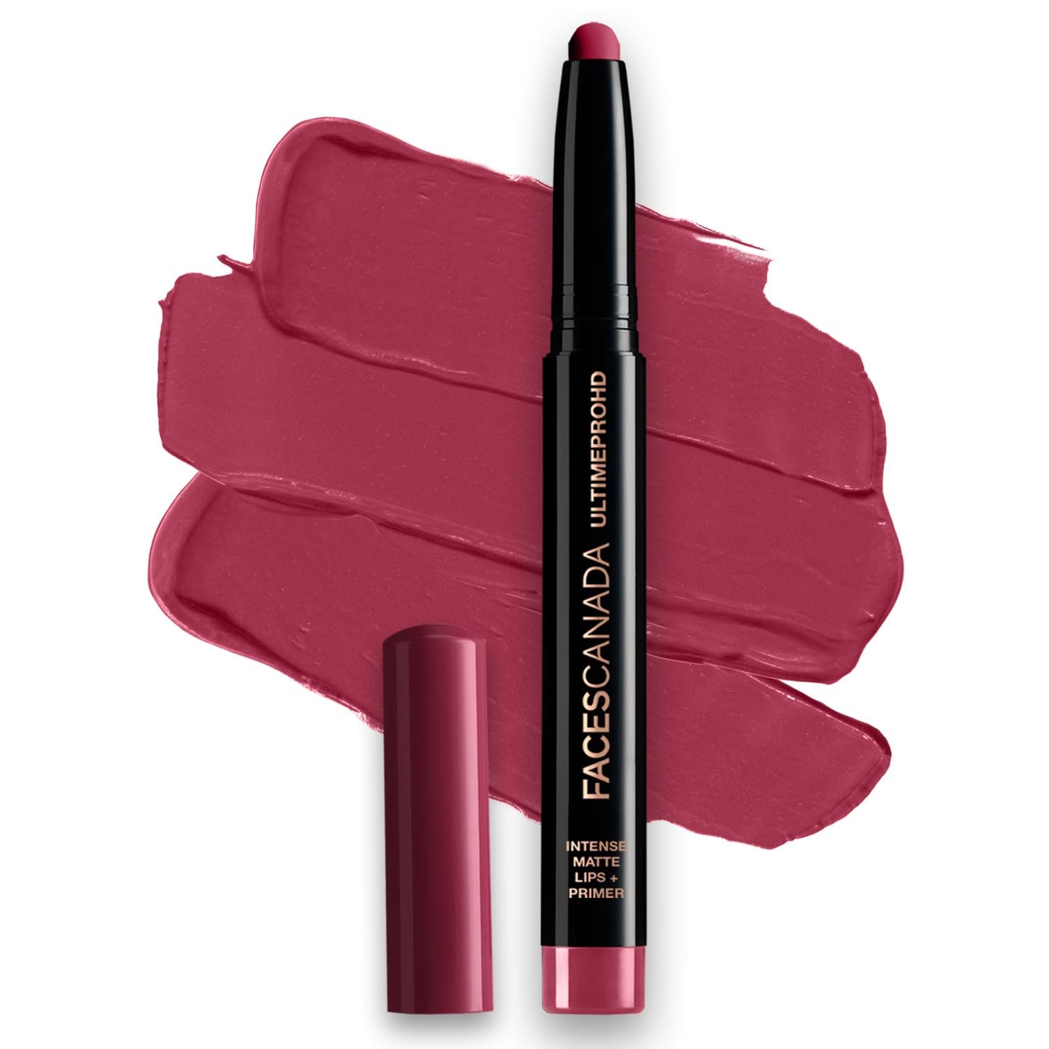 FACES CANADA Ultime Pro HD Intense Matte Lips + Primer - Bold Wine 11, 1.4g | 9HR Long Stay | Primer Infused For Flawless HD Matte Finish | Intense Color Lightweight Silky Smooth Cream thumbnail