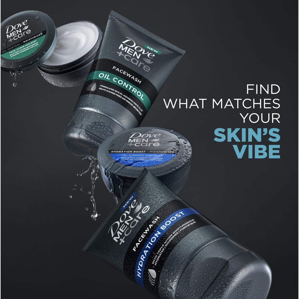 Dove Men+Care Hydration Boost Face Wash for Men | Hydrating Facial Cleanser for Fresh, Clean & Moisturized-Looking Skin | 100ml thumbnail