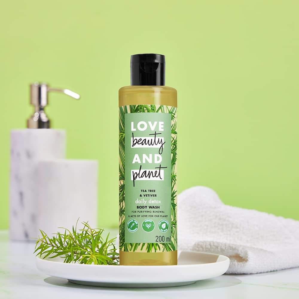 Love Beauty and Planet Tea Tree, Peppermint & Vetiver Purifying Shampoo, Sulfate-Free Formula for Deep Cleansing, Refreshing Scalp Care & Healthy-Looking Hair | 200ML thumbnail