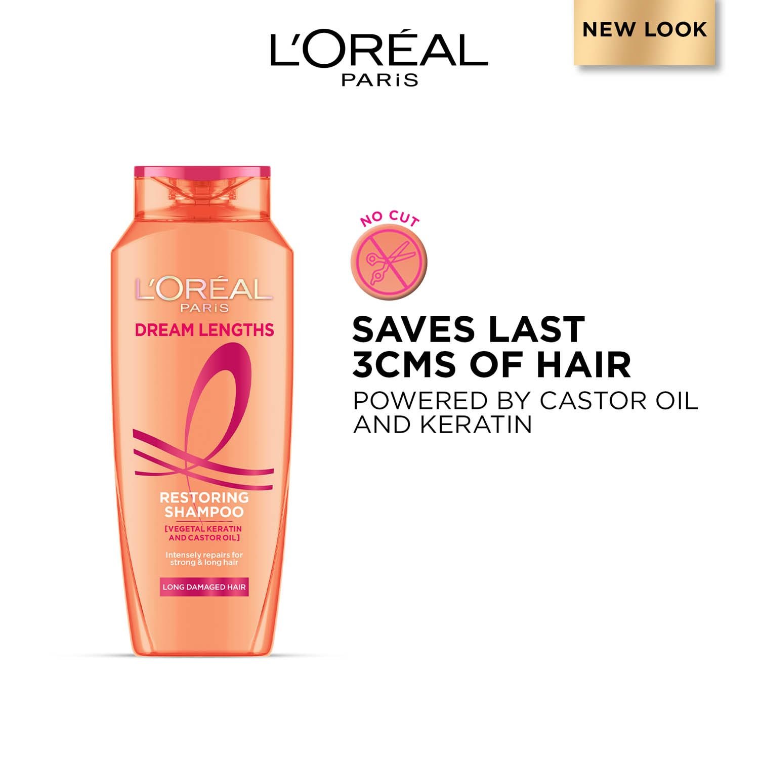 L'Oreal Paris Shampoo, Nourishes, Repair & Shine, For Long and Lifeless Hair, Dream Lengths, 340 ml thumbnail