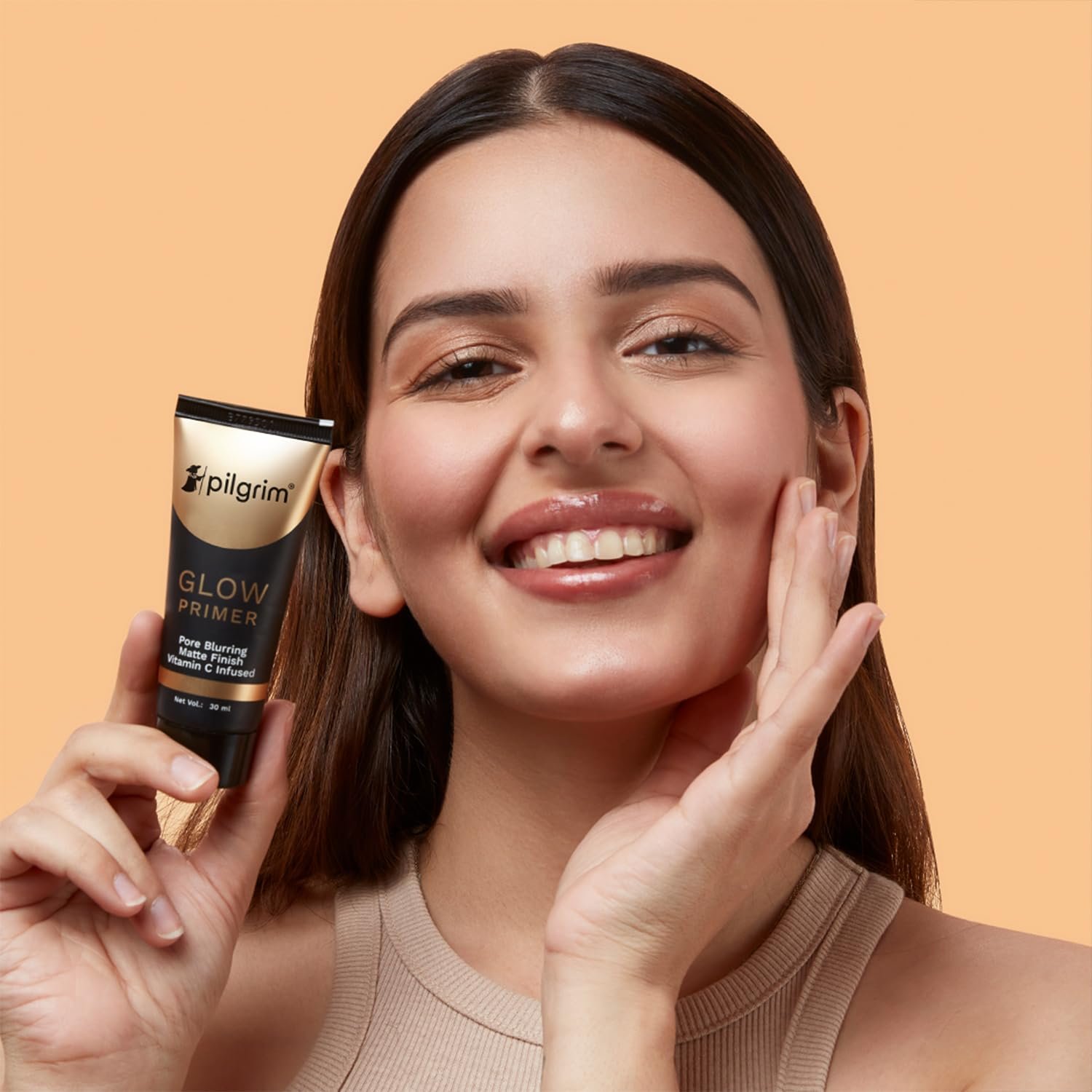 Pilgrim Glow Primer Lightweight Gel Based Velvety Matte Finish, Blurs Pores, Vit C+E Infused thumbnail