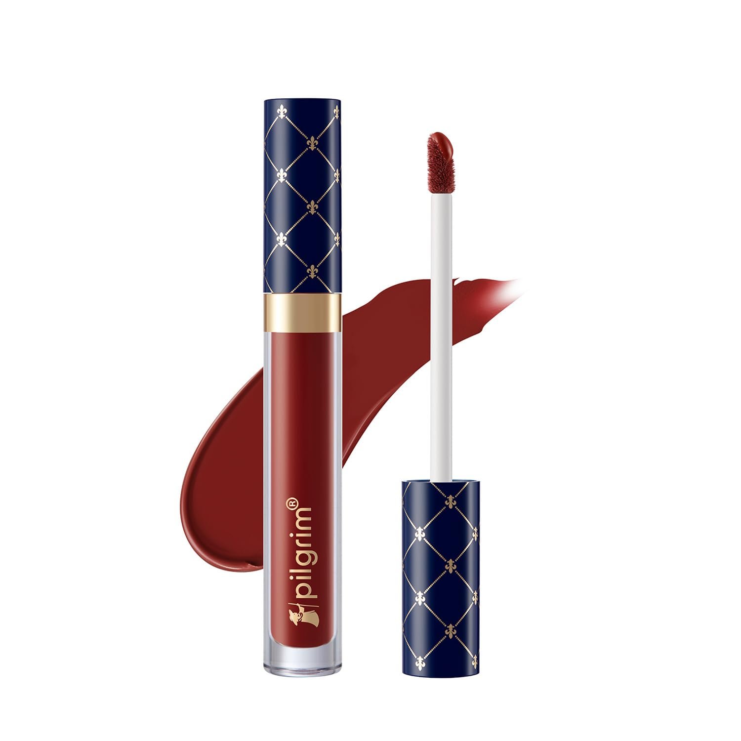 Pilgrim Oh So Crème! Premium Matte Liquid Lipstick | Most Lightweight & Transfer-proof Lipstick | Highly Pigmented & Long-Lasting | 3.5ml (French Red-12)