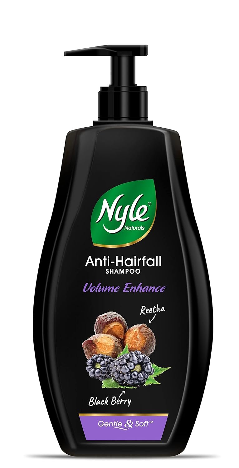 Nyle Naturals Volume Enhance Shampoo with Blackberry & Amla | Volumizing Hair Cleanser for Fuller-Looking, Soft & Manageable Hair | 400ml thumbnail