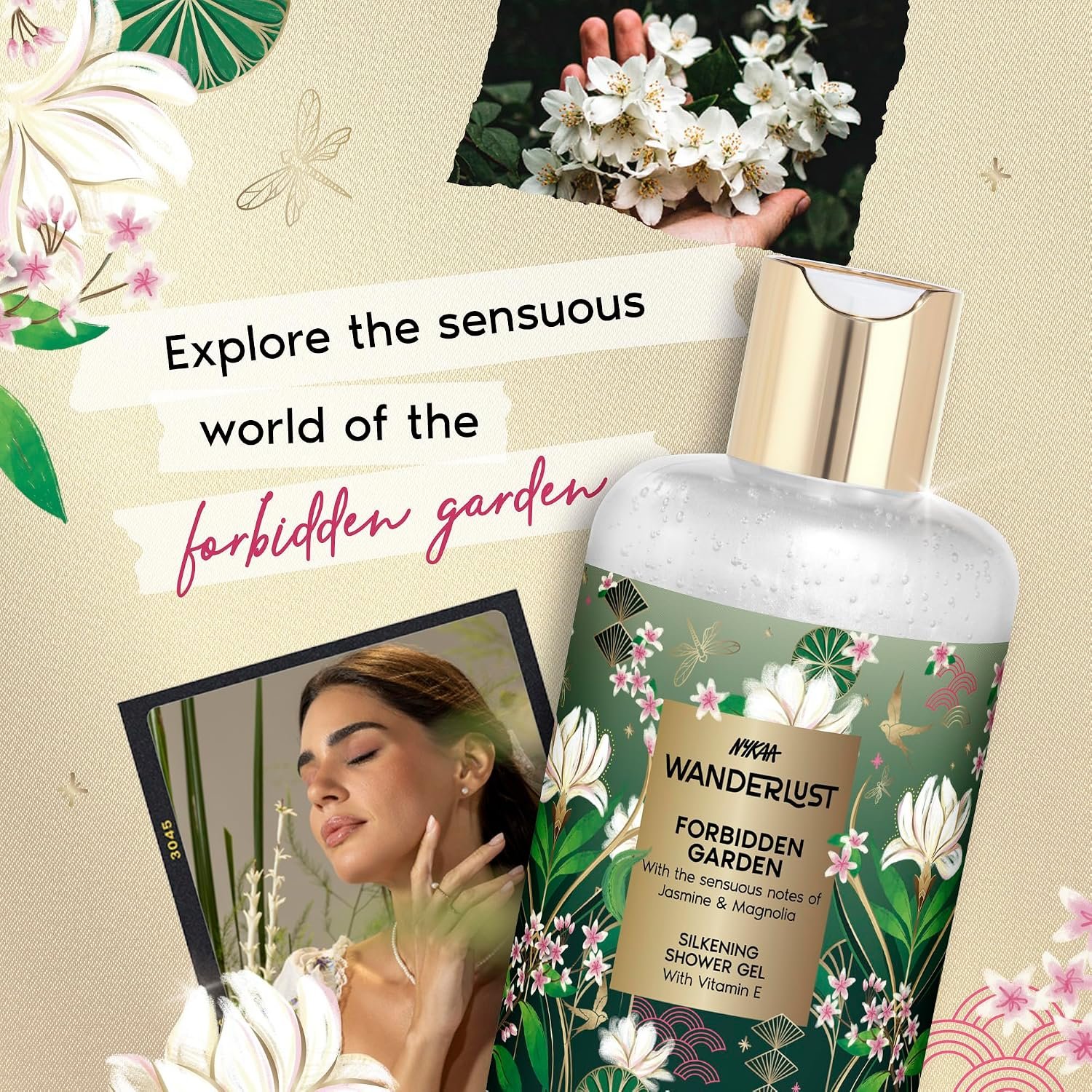 Nykaa Wanderlust Forbidden Garden Body Wash for Women | Hydrating & Barrier Repair with Vitamin E & Glycerine | Gentle Cleanser for Nourished, Refreshing Skin | 250ml | thumbnail