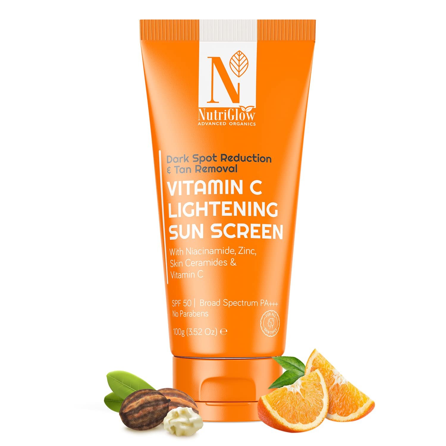 NutriGlow Advanced Organics Sunscreen SPF50 PA+++ 100g