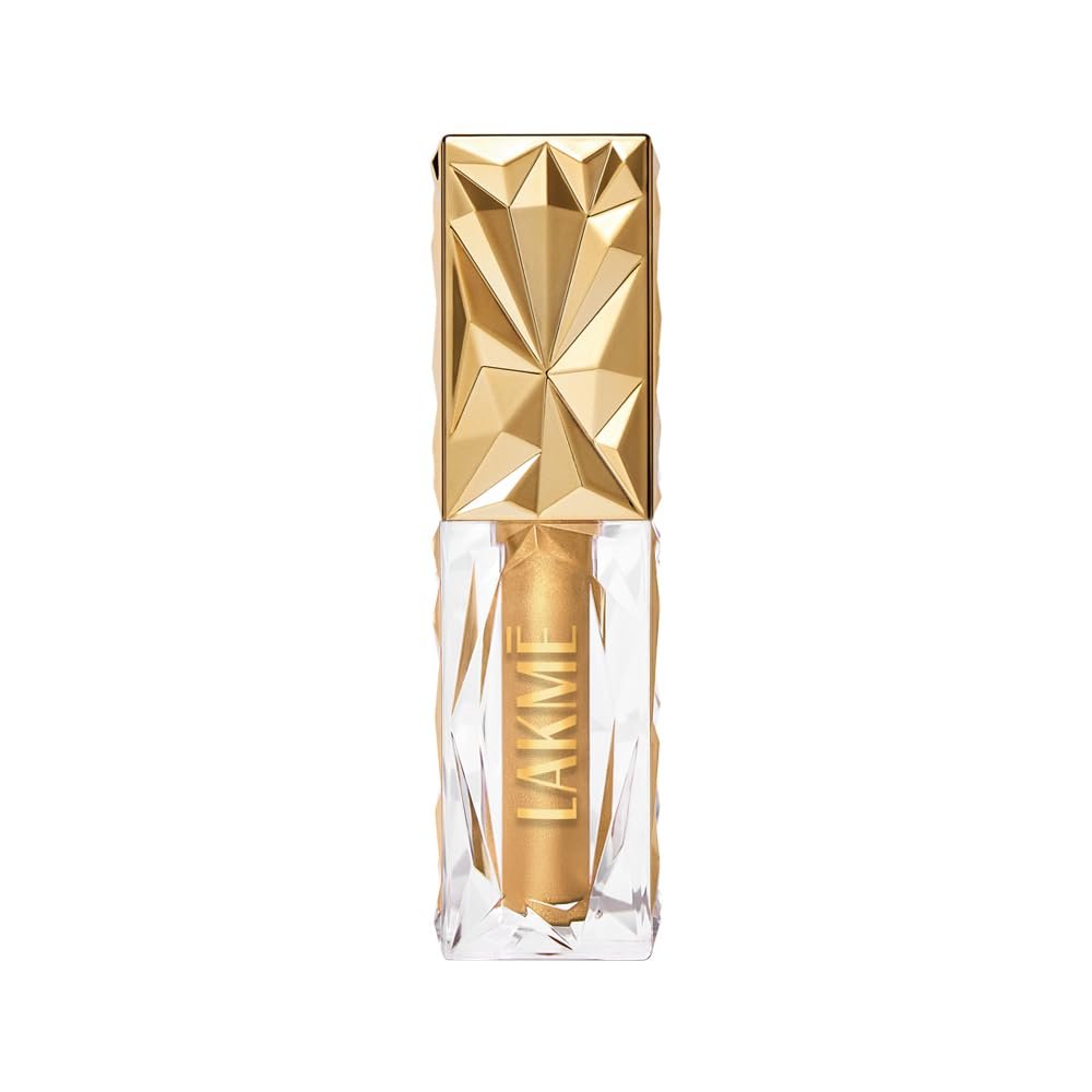 Lakme Be-jewel Satin Eye Tint | One-Step Liquid Eyeshadow | Air light Mousse Texture |Waterproof - 04 Gold Rush 4.5ml