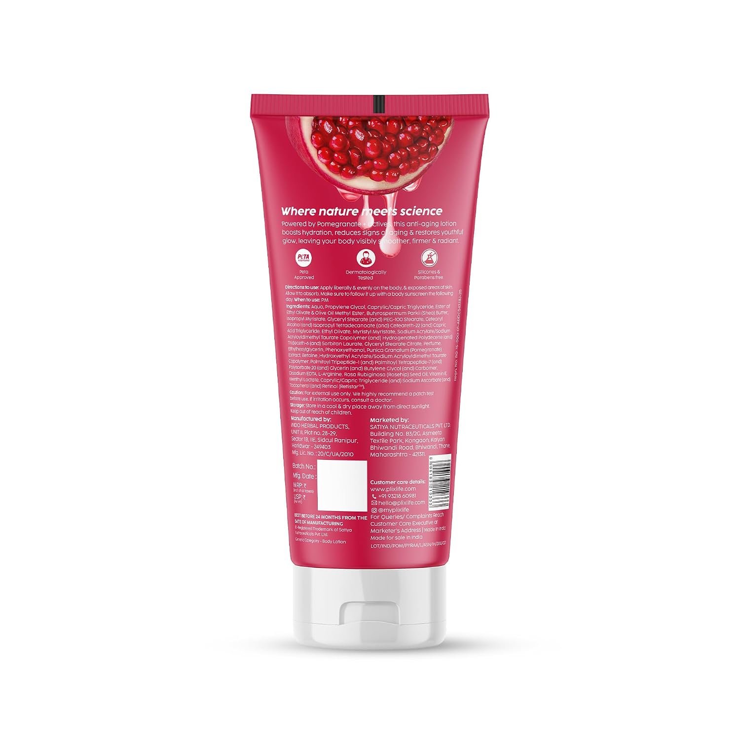 PLIX – THE PLANT FIX | Pomegranate Youth Renewal Anti-Aging Body Lotion | Reduces Fine Lines, Firms & Hydrates Skin | RetiSTAR™, Pomegranate & Shea Butter | Lightweight Daily Care thumbnail